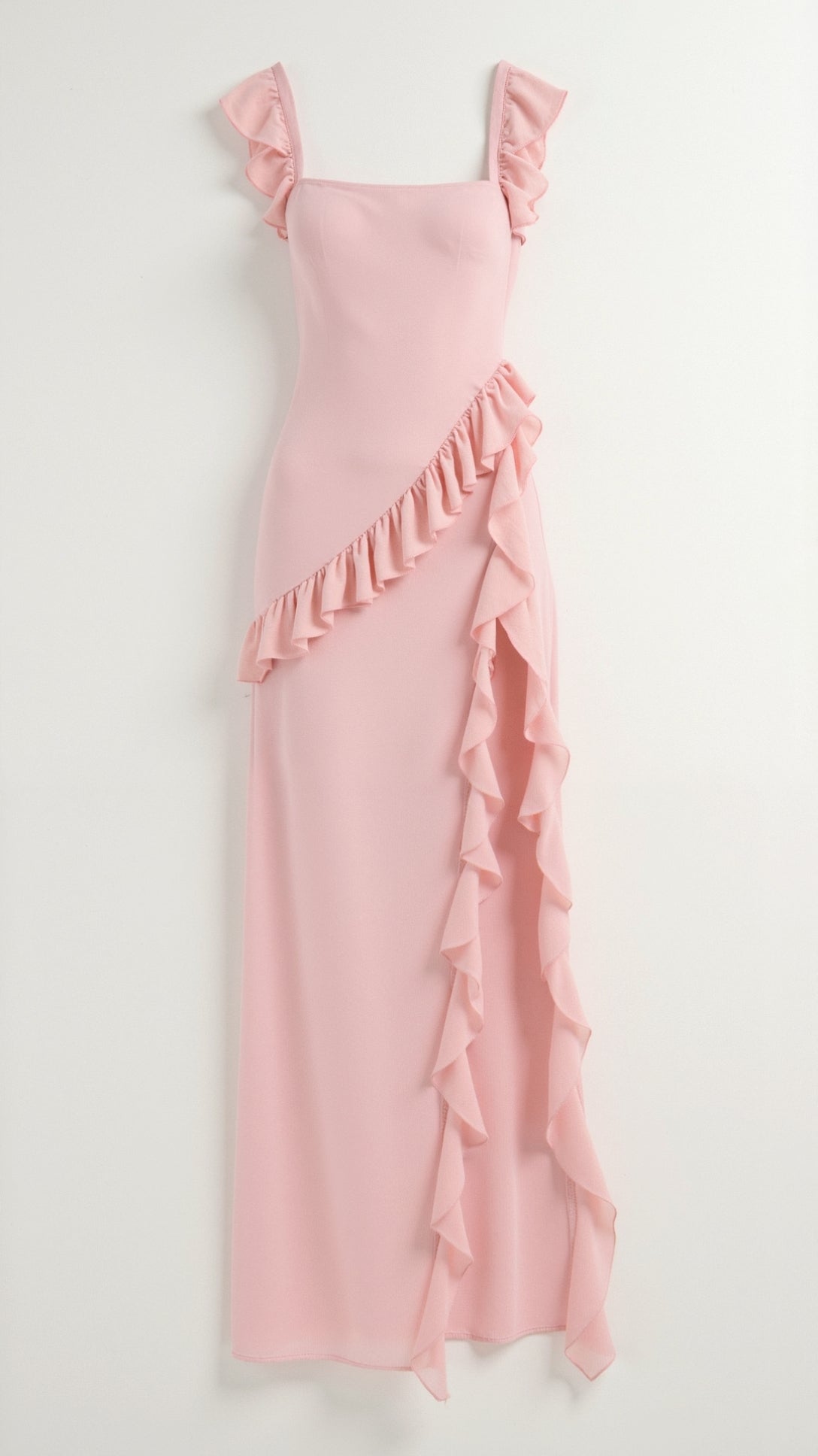 Elavira | Elegancka Sukienka Maxi z Falbankami