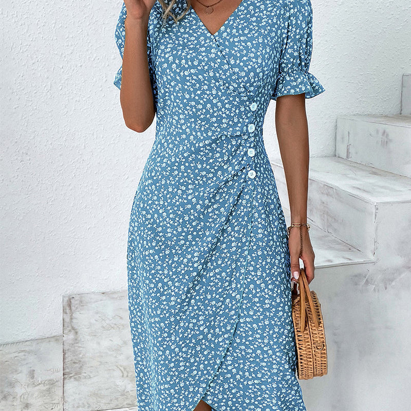 Judith | Sukienka V-Neck Fresh Bloom