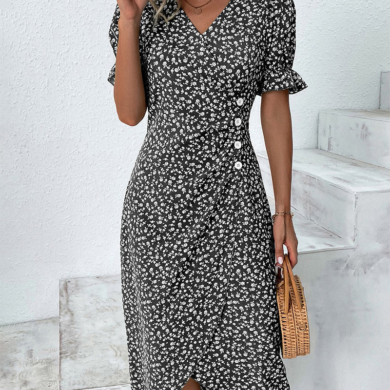 Judith | Sukienka V-Neck Fresh Bloom