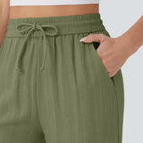 Zafeiria | Zwiewne Spodnie Wide Leg o Luźnym Kroju