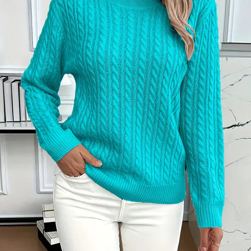 Emilia | Sweter w warkoczowy wzór