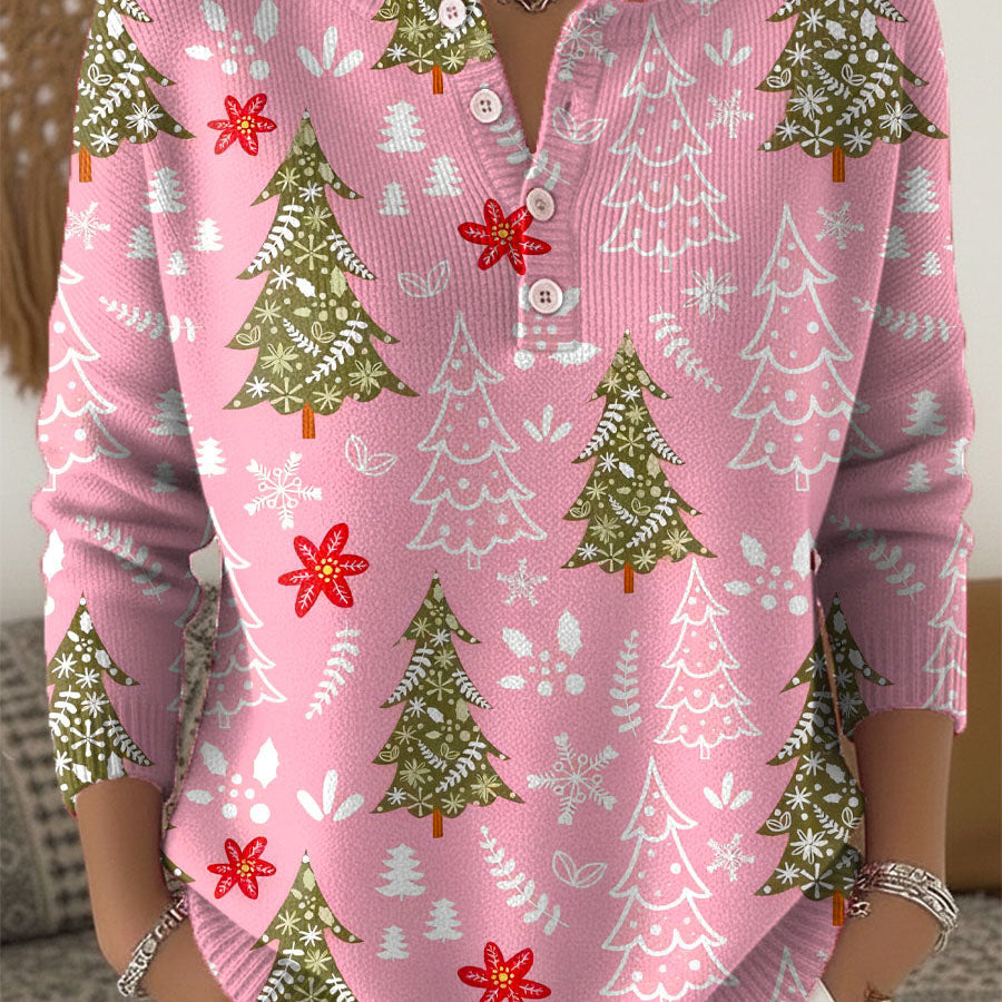 Wanda – Sweter świąteczny z guzikami