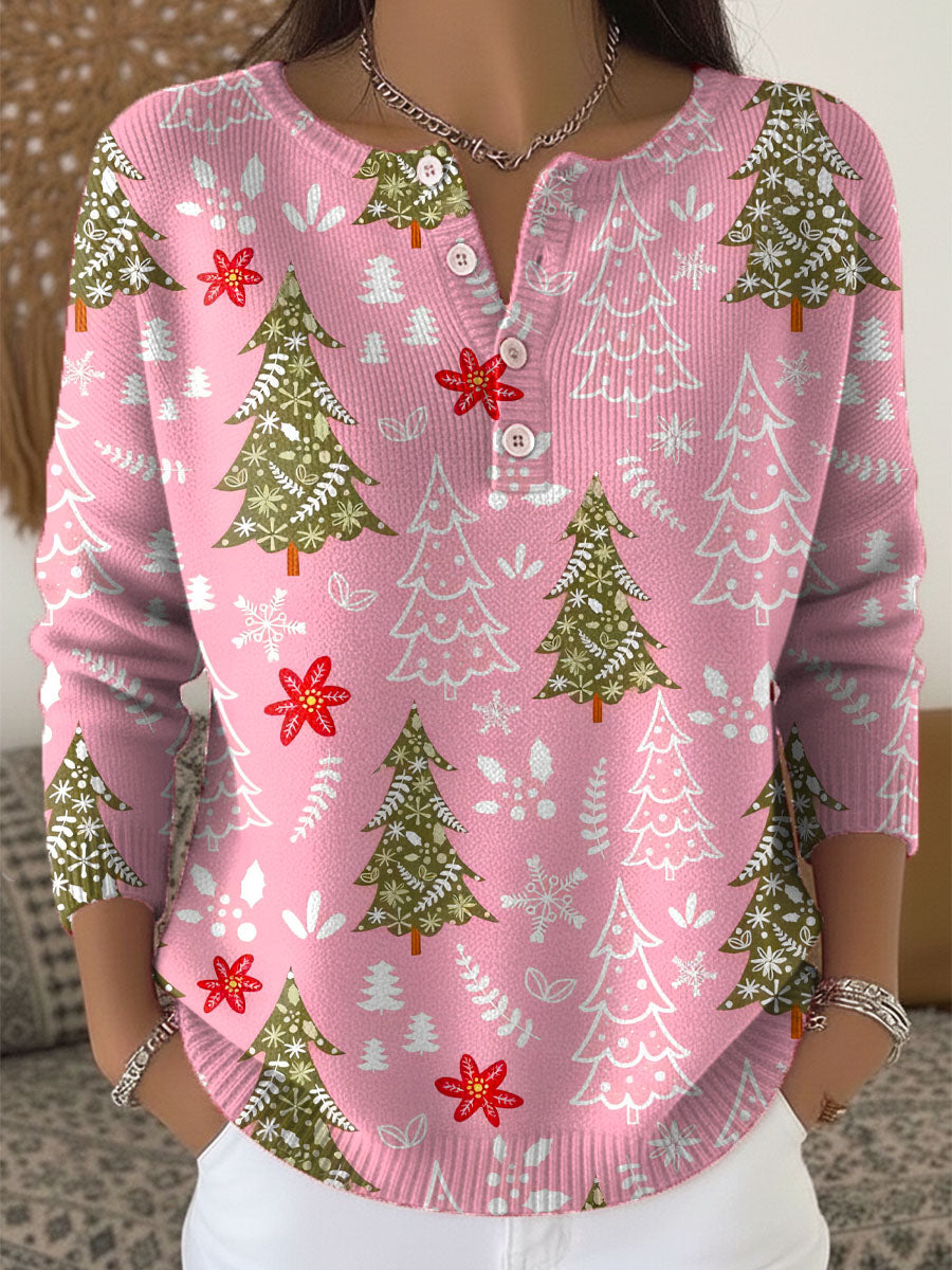 Wanda – Sweter świąteczny z guzikami