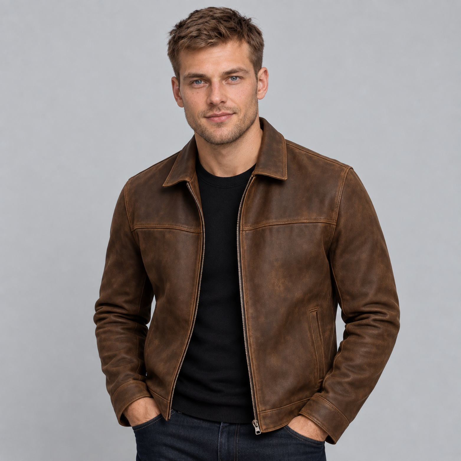 Eryk – Klasyczna kurtka męska z zamkiem | Vento Moda