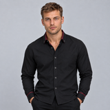 Wojciech – Koszula z kontrastowym kołnierzem | Vento Moda