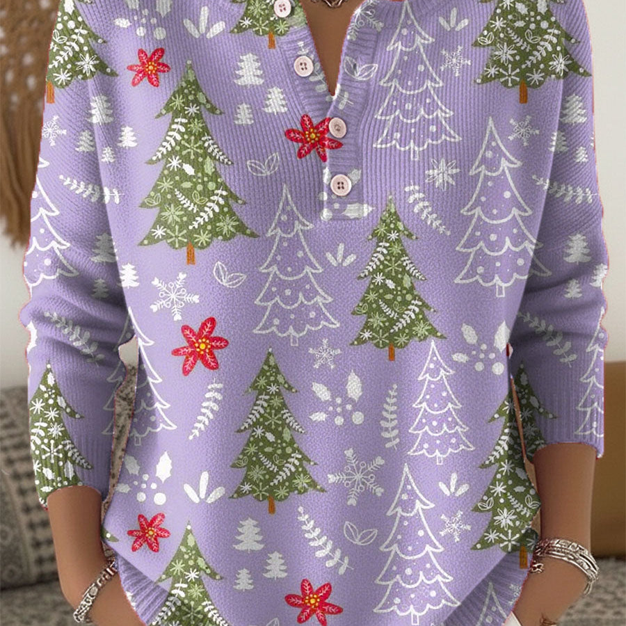 Wanda – Sweter świąteczny z guzikami