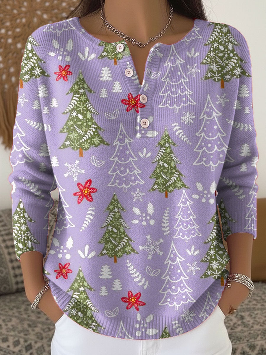 Wanda – Sweter świąteczny z guzikami