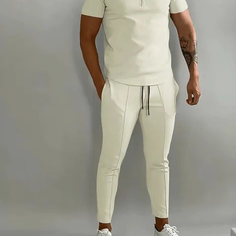 Karol | Męski zestaw polo i spodni w eleganckim stylu casual