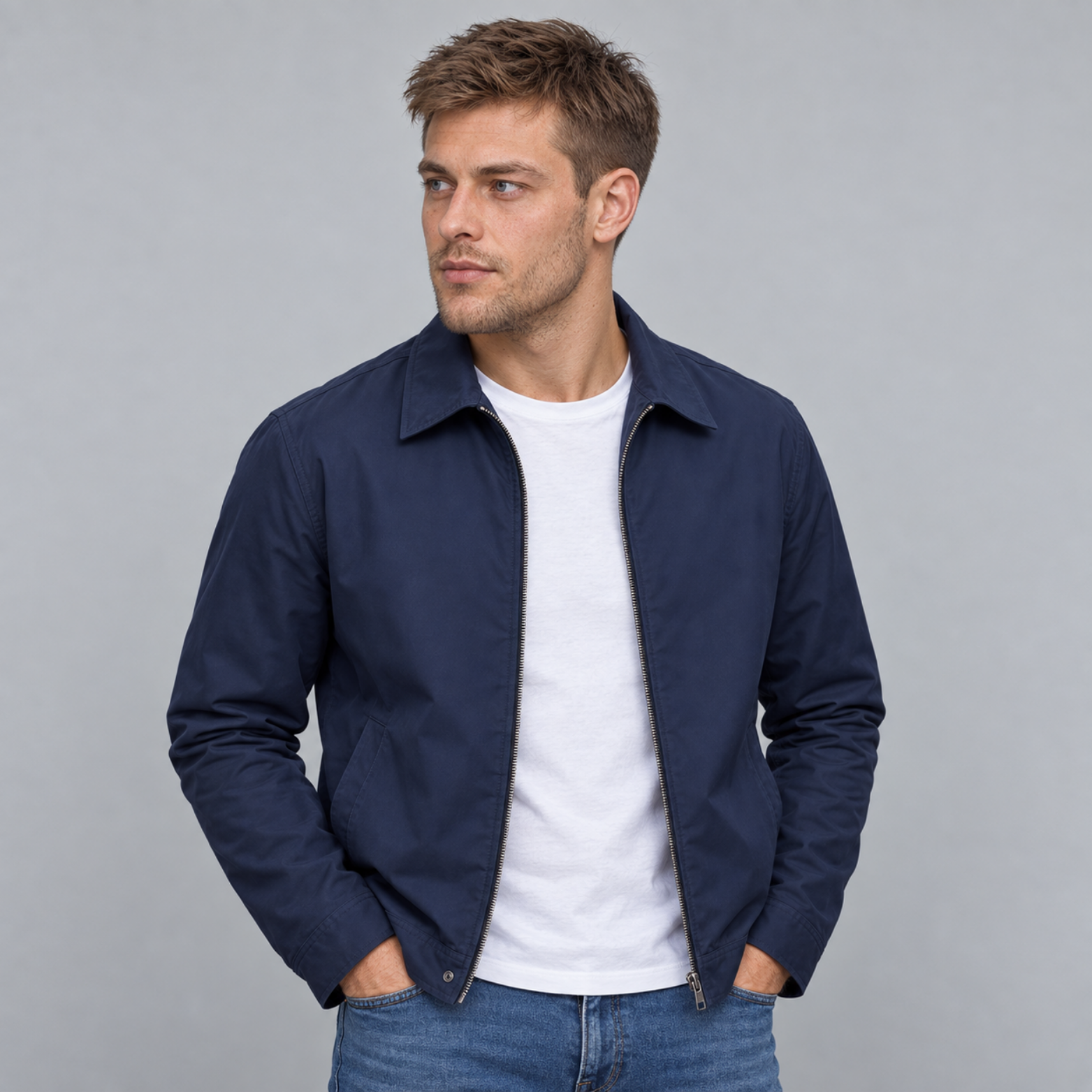 Damian – Kurtka Harrington z kołnierzem | Vento Moda