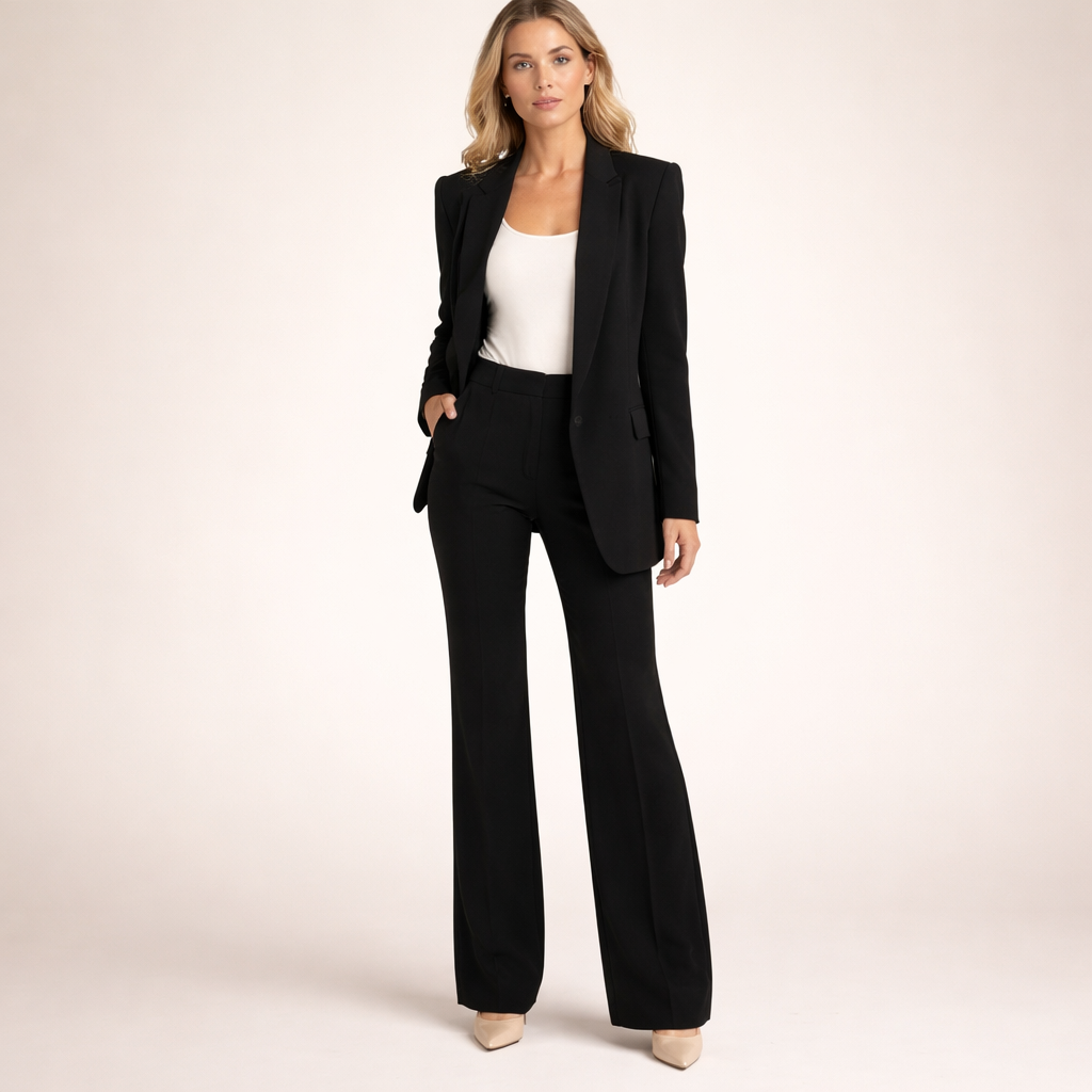 Vanessa™ | Elegancki komplet garniturowy z rozszerzanymi spodniami