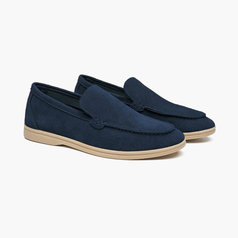 Kacper | Męskie zamszowe mokasyny w stylu vintage