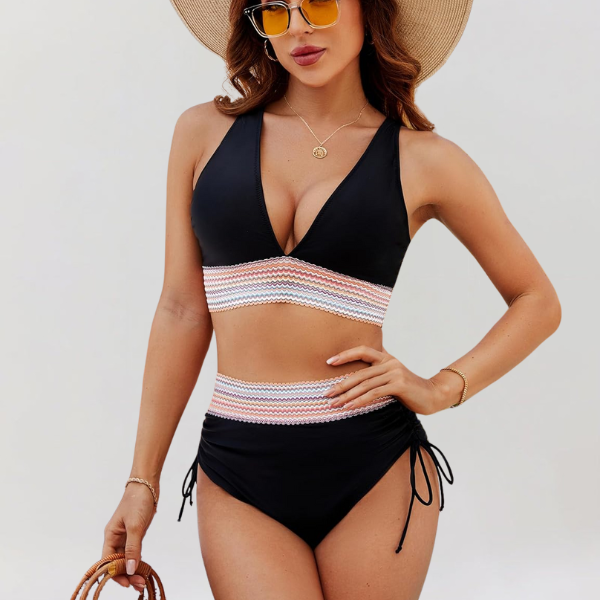 Lidia – Zestaw Bikini z Kontrolą Brzucha i Wysokim Stanem