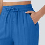 Zafeiria | Zwiewne Spodnie Wide Leg o Luźnym Kroju