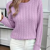 Emilia | Sweter w warkoczowy wzór