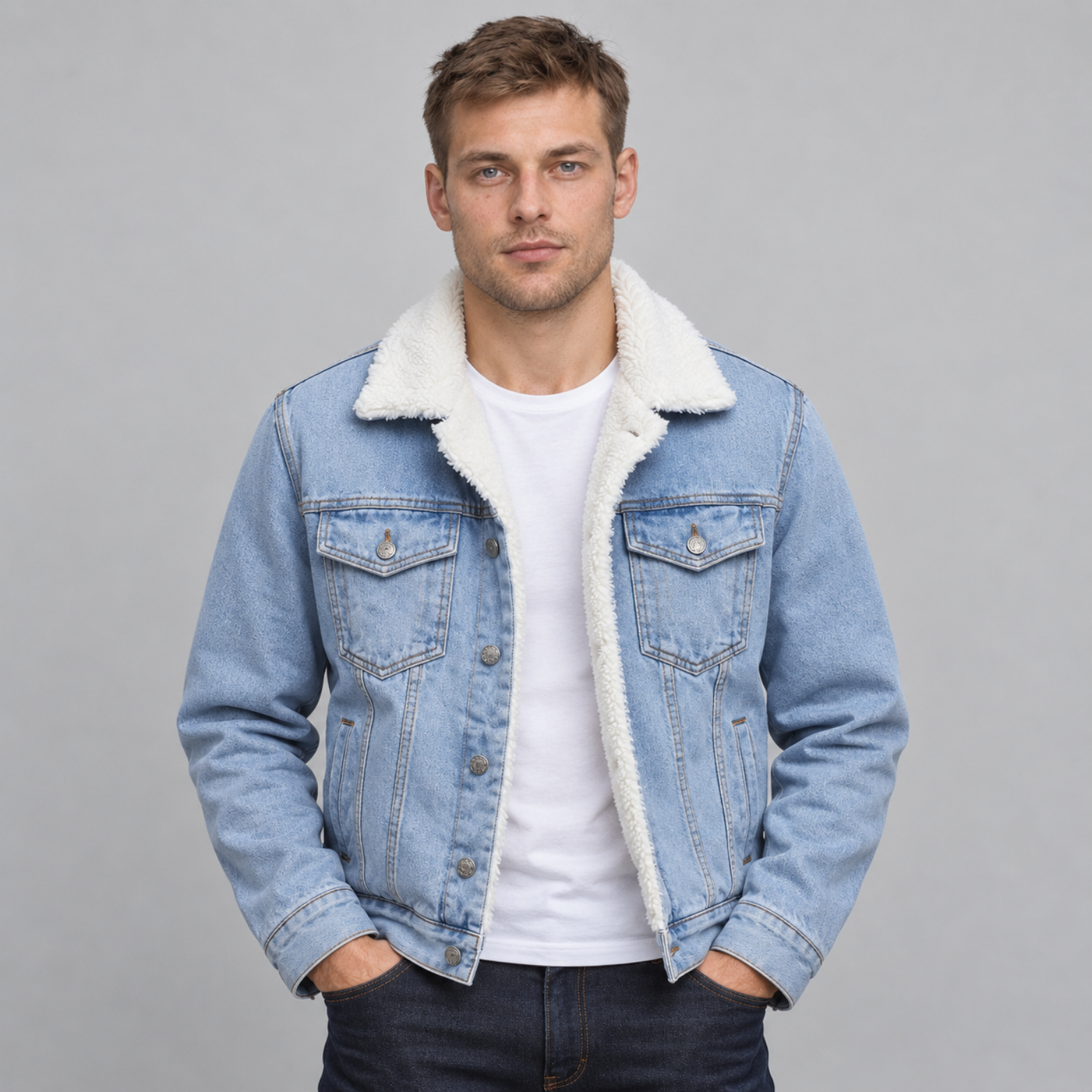 Bartosz – Ocieplana kurtka jeansowa męska | Vento Moda