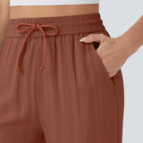 Zafeiria | Zwiewne Spodnie Wide Leg o Luźnym Kroju