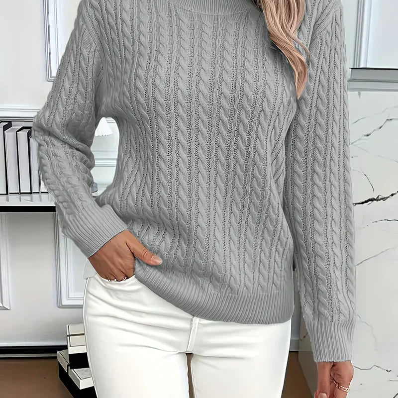 Emilia | Sweter w warkoczowy wzór