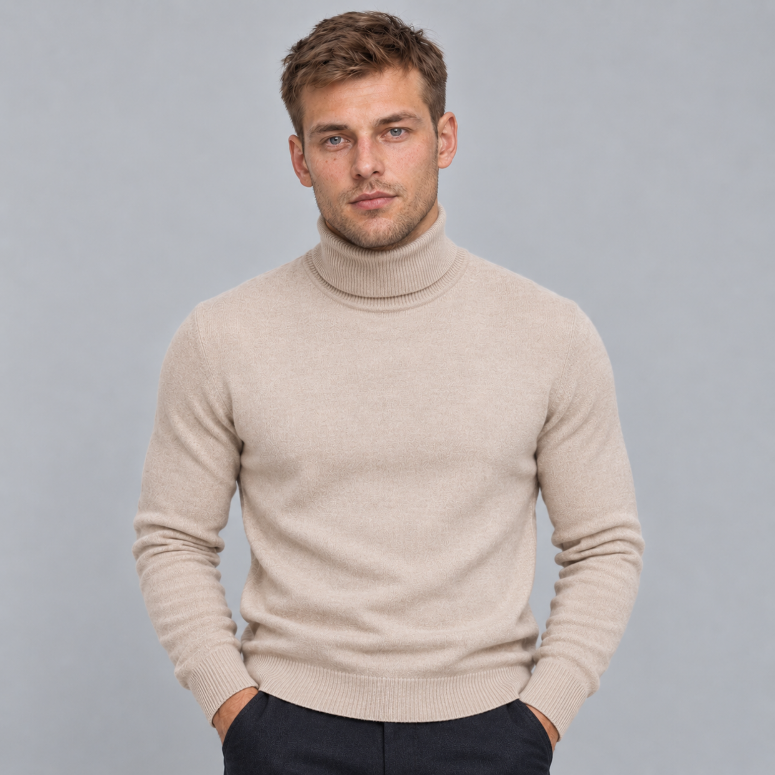 Grzegorz – Sweter męski z golfem | Vento Moda