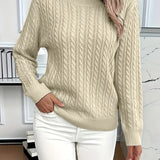 Emilia | Sweter w warkoczowy wzór