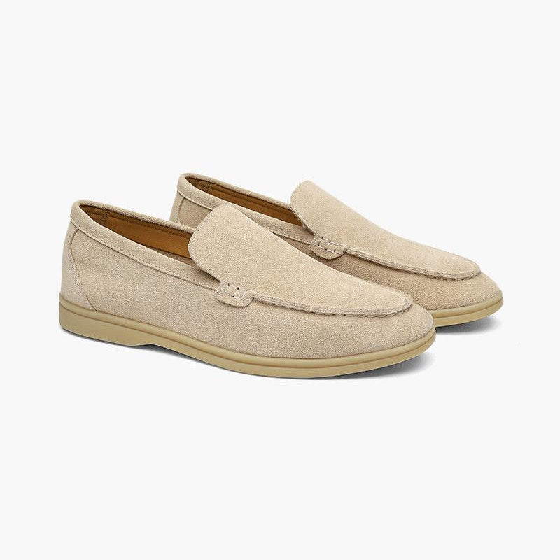 Kacper | Męskie zamszowe mokasyny w stylu vintage