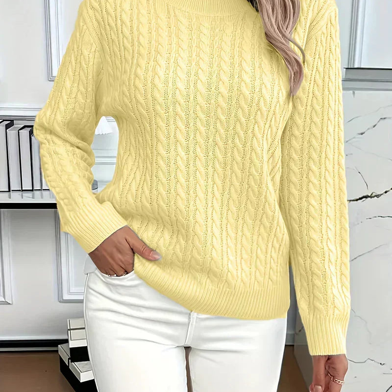 Emilia | Sweter w warkoczowy wzór