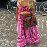 Marika | Zwiewna Sukienka Maxi Boho z Haftowanym Wzorem