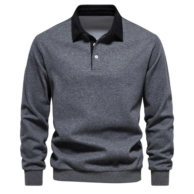 Bluza Męska Polo z Kołnierzykiem | Dzianina Bawełniana | Styl Casual Smart