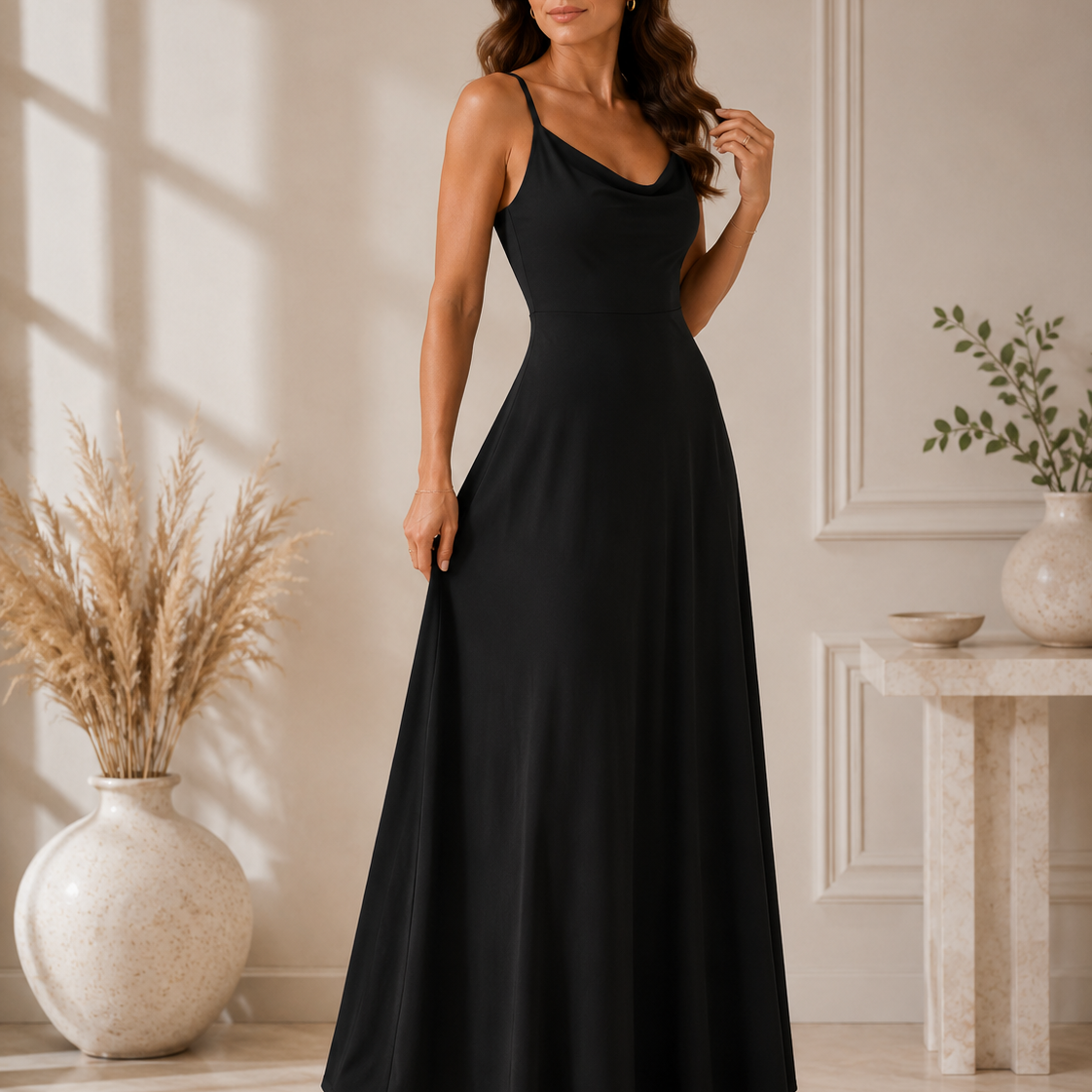 Anaïs | Sukienka maxi bez ramiączek o eleganckim romantycznym kroju