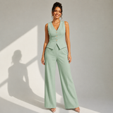 Valentina | Elegancki komplet kamizelki i spodni Wide Leg