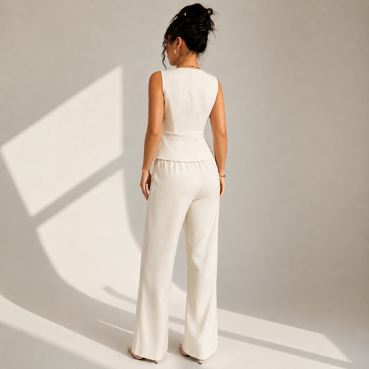 Valentina | Elegancki komplet kamizelki i spodni Wide Leg