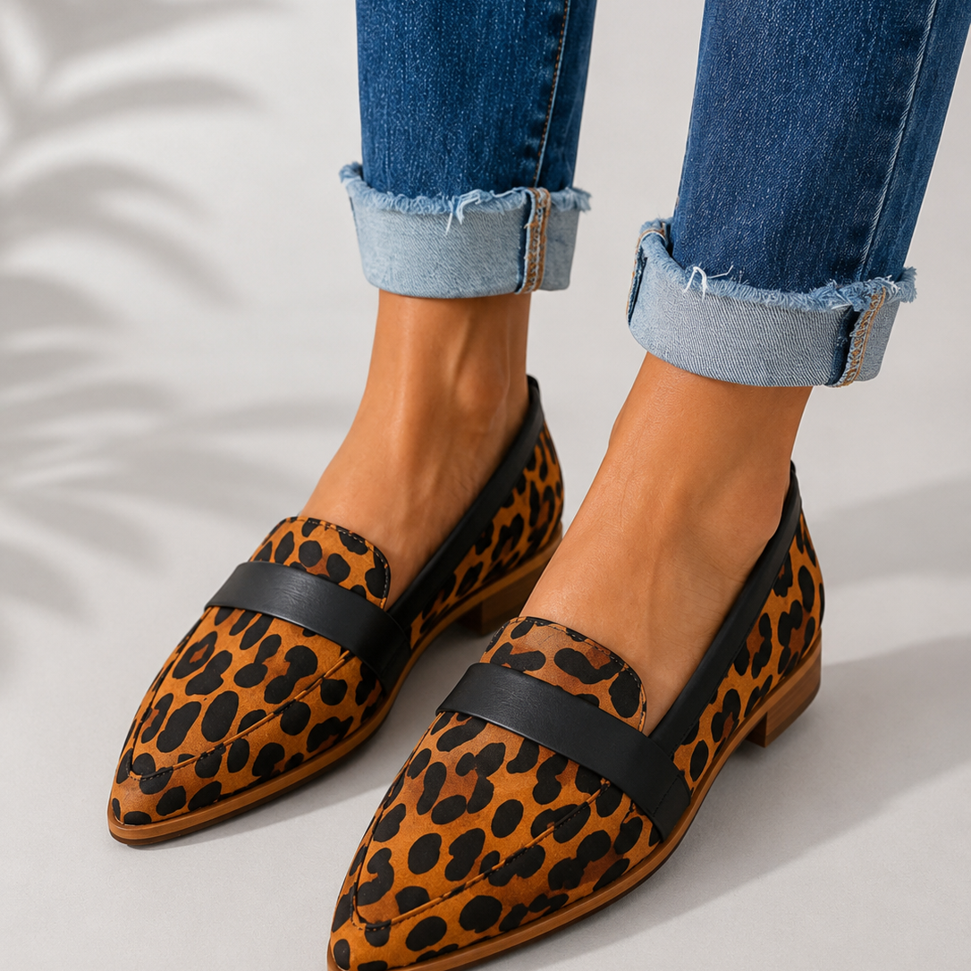 Narcissa | Skórzane damskie buty codzienne z wąskim noskiem