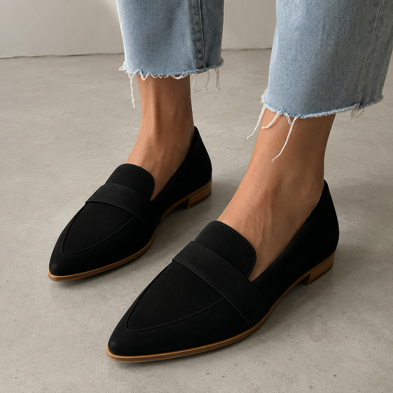Narcissa | Skórzane damskie buty codzienne z wąskim noskiem