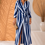 Hannah | Elegancka Sukienka Maxi z Wiązaniem