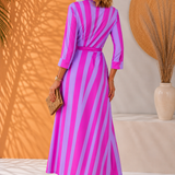 Hannah | Elegancka Sukienka Maxi z Wiązaniem