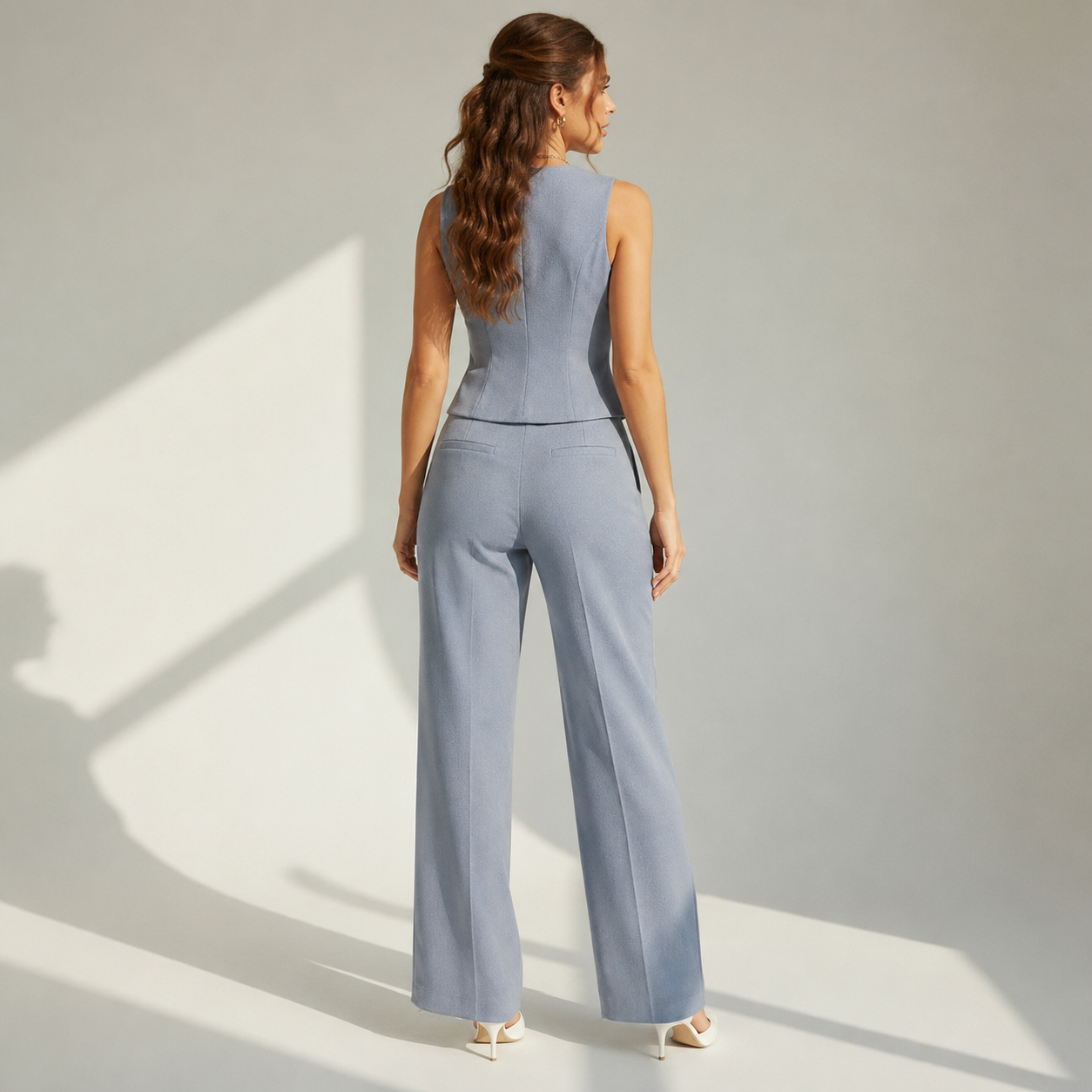 Valentina | Elegancki komplet kamizelki i spodni Wide Leg