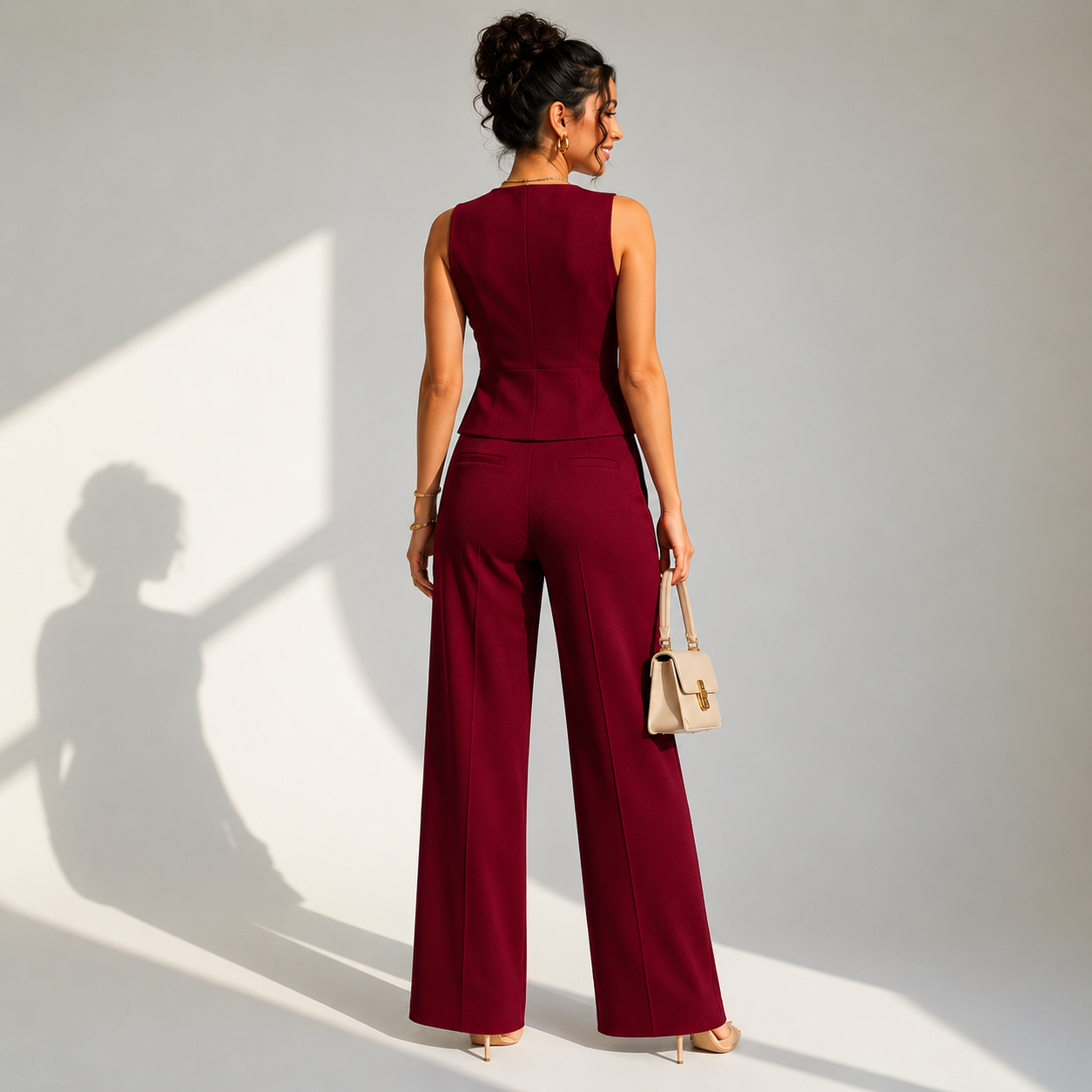 Valentina | Elegancki komplet kamizelki i spodni Wide Leg