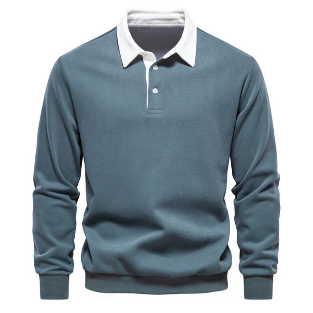 Bluza Męska Polo z Kołnierzykiem | Dzianina Bawełniana | Styl Casual Smart