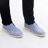 Mikołaj | Męskie Zamszowe Loafersy Półwysokie Slip-On