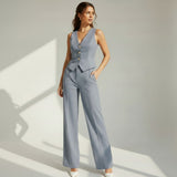 Valentina | Elegancki komplet kamizelki i spodni Wide Leg