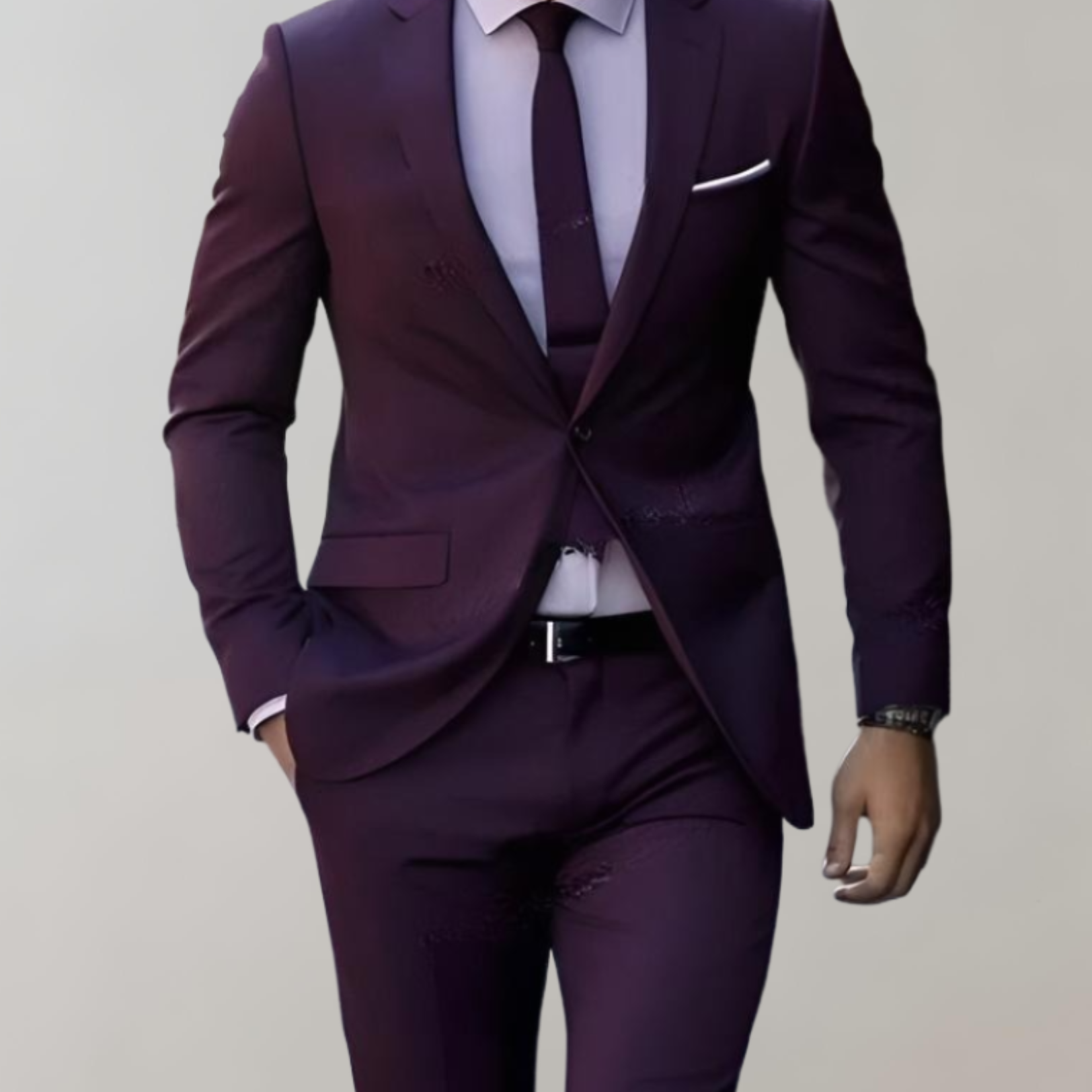 Wojciech | 2-częściowy męski zestaw z kołnierzem i eleganckimi spodniami