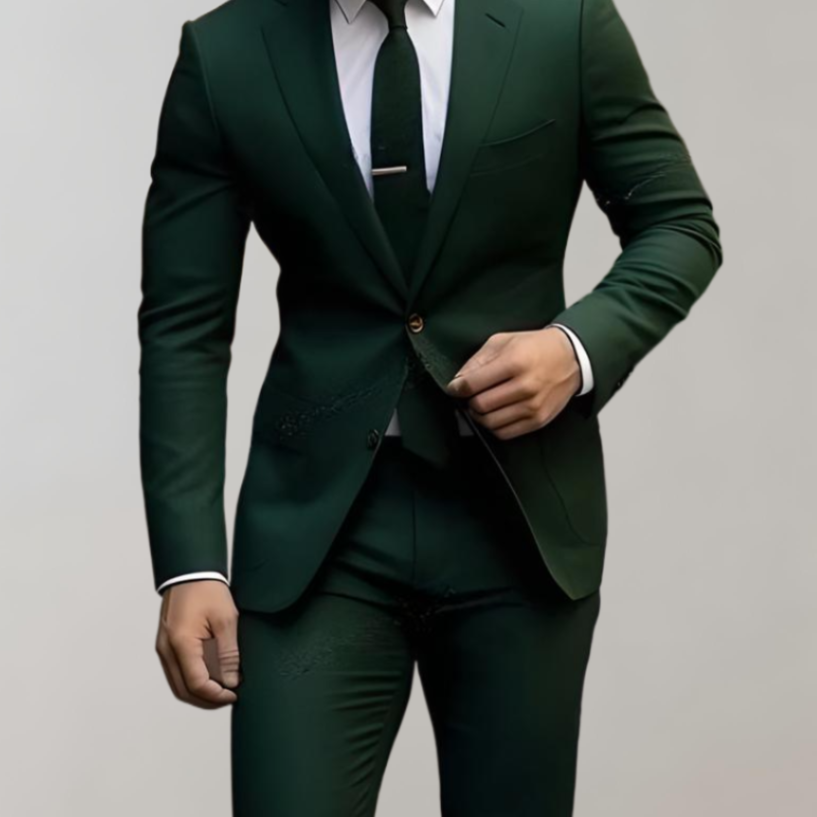 Wojciech | 2-częściowy męski zestaw z kołnierzem i eleganckimi spodniami