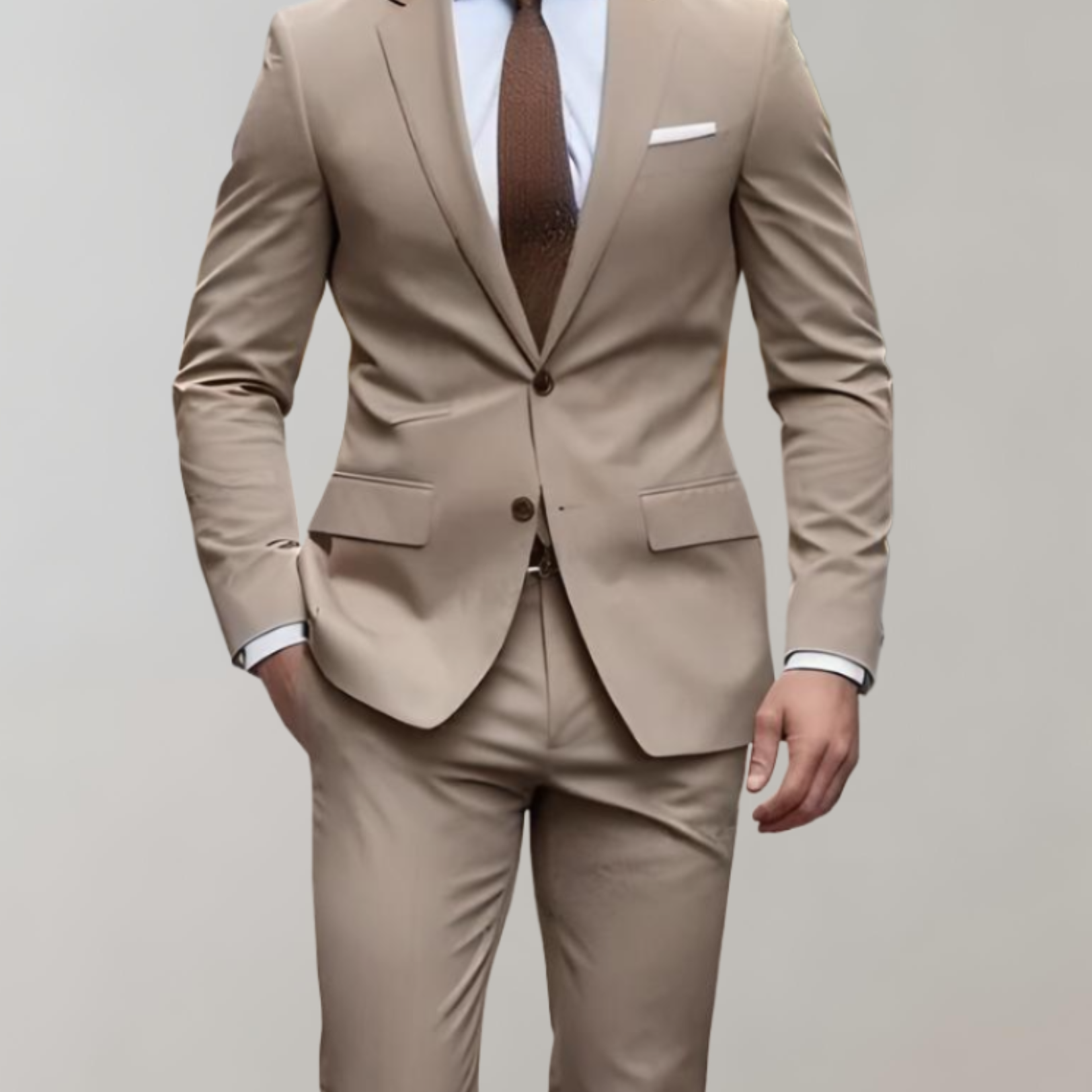 Wojciech | 2-częściowy męski zestaw z kołnierzem i eleganckimi spodniami