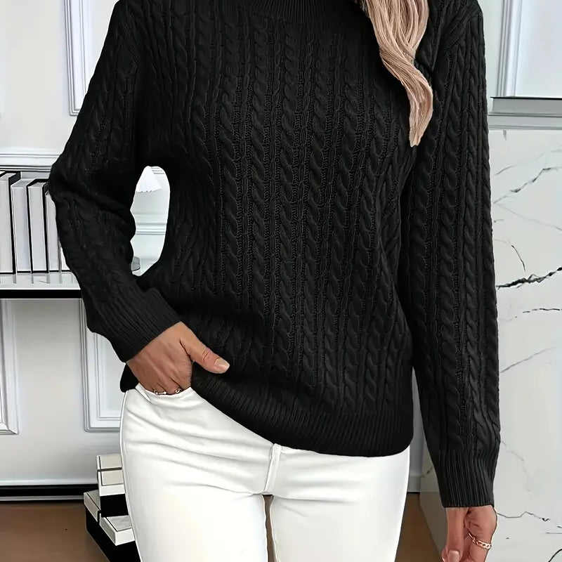 Emilia | Sweter w warkoczowy wzór