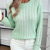 Emilia | Sweter w warkoczowy wzór