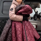 Barbara | Elegancka pikowana kurtka puchowa z kapturem
