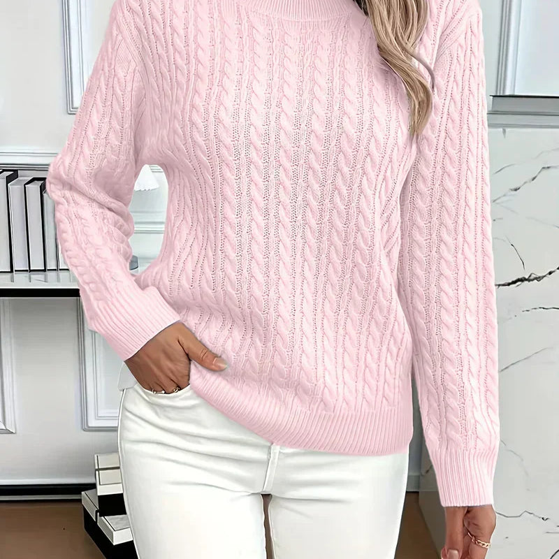Emilia | Sweter w warkoczowy wzór