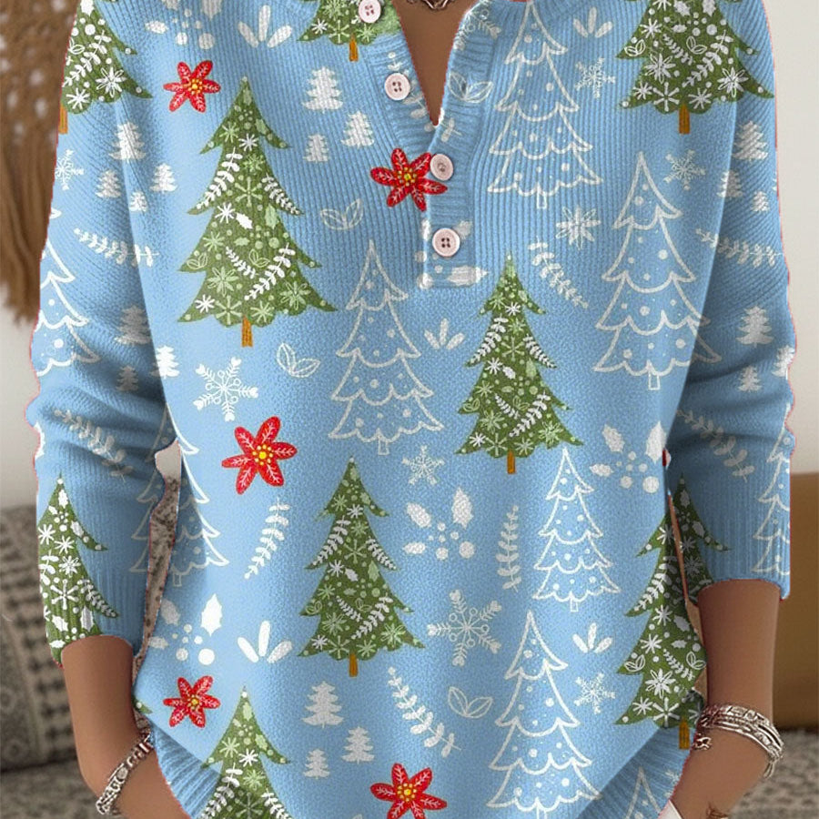 Wanda – Sweter świąteczny z guzikami