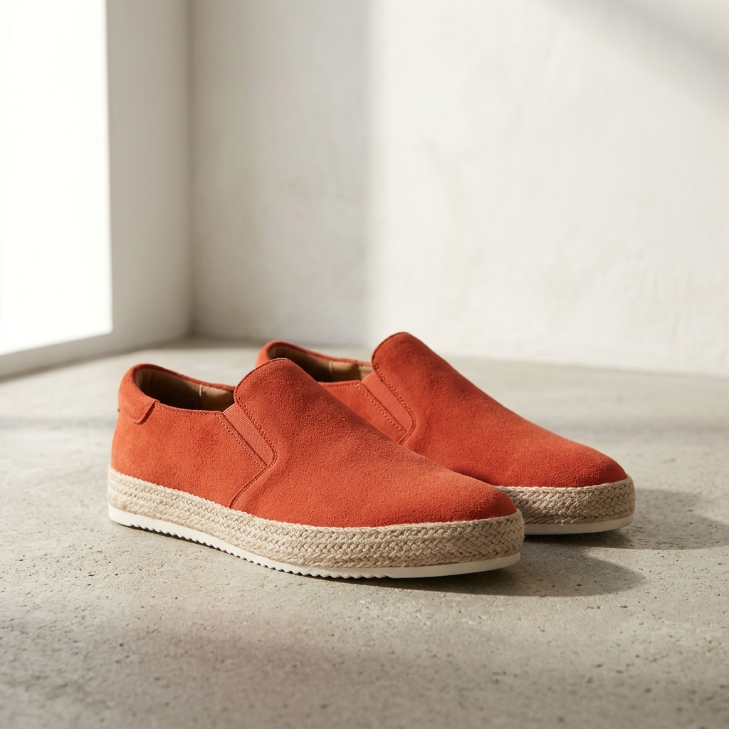 Jarosław | Eleganckie Męskie Espadryle Slip-On z Zamszowym Wykończeniem