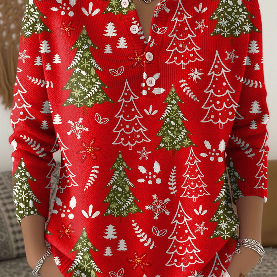 Wanda – Sweter świąteczny z guzikami