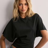 Celine | Oversize damski top z krótkim rękawem